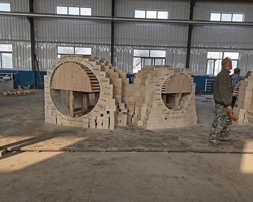 熱風爐燃燒口組合磚，紅柱石磚